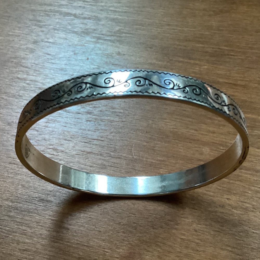 Brighton Silver-tone Bangle Bracelet